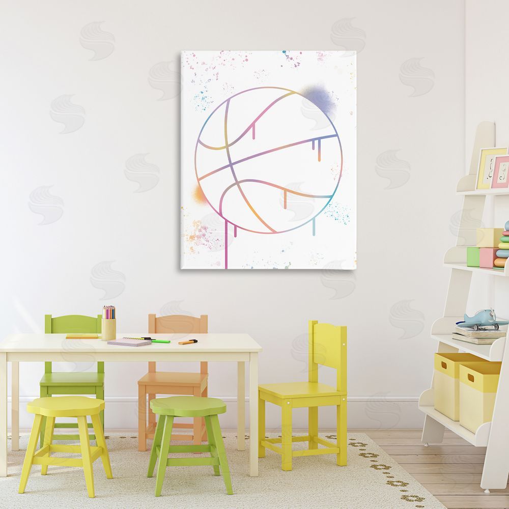 Marcus Prime Graffiti Basketball Drip Printed Wall Art in Room