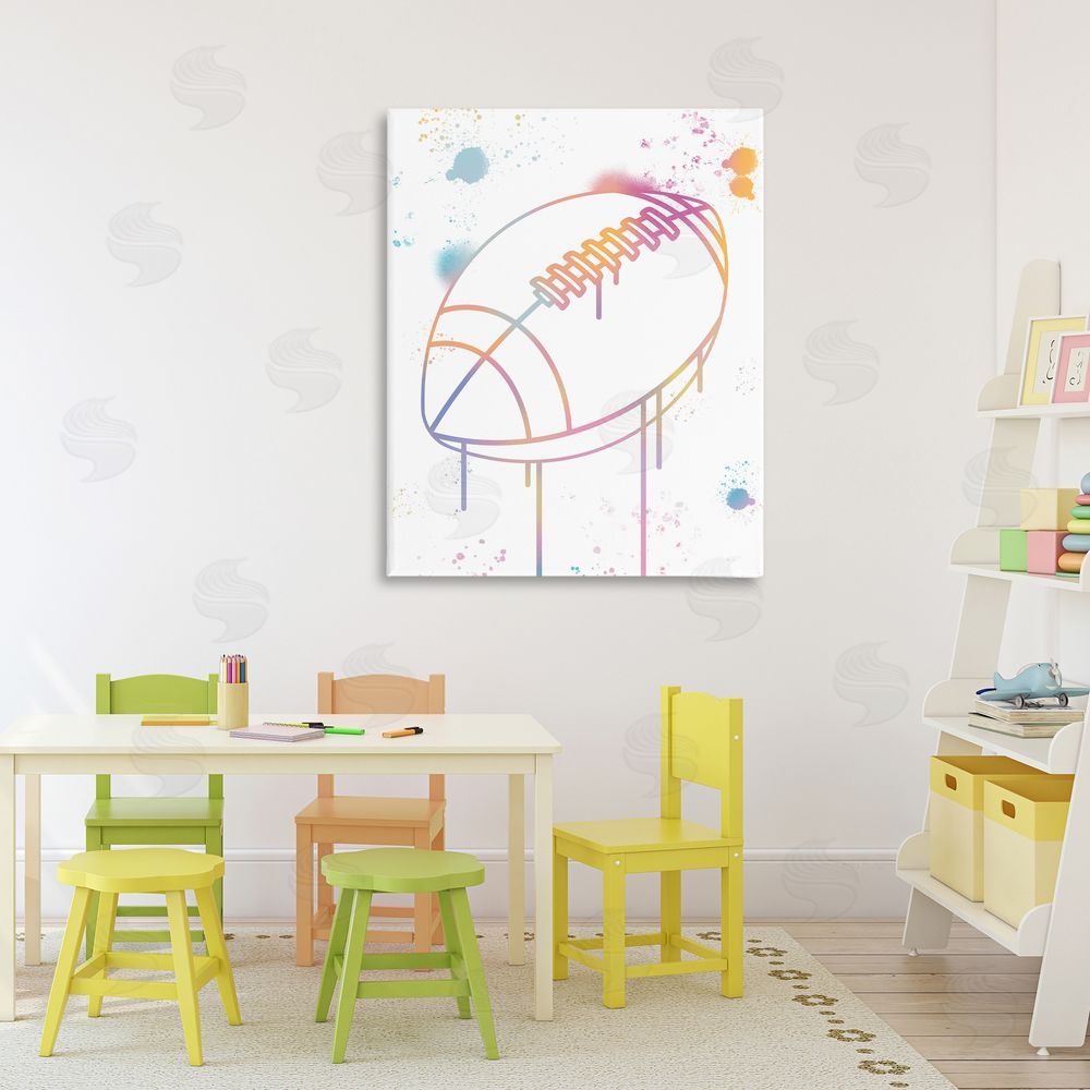 Marcus Prime Graffiti Football Drip Printed Wall Art in Room