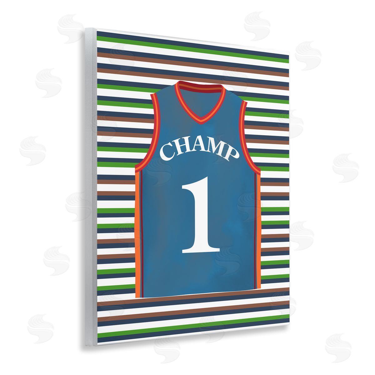 Marcus Prime Stripes And Sports Jersey Wall Plaque Art Print