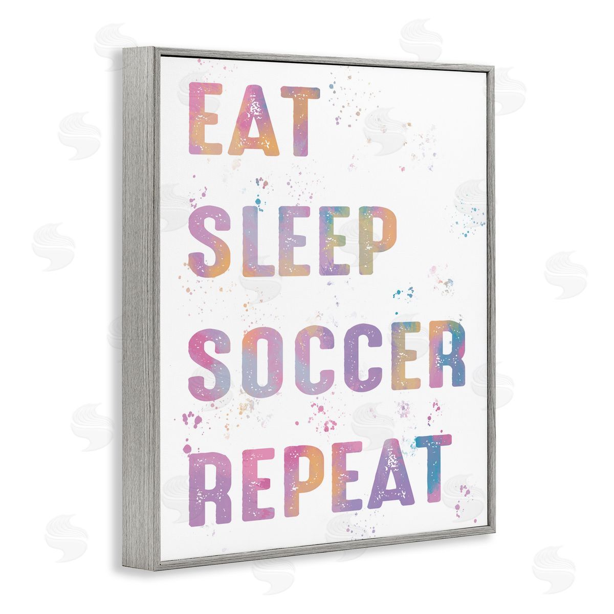 Marcus Prime Eat Sleep Soccer Life Pastel Gray Framed Giclee Art Print