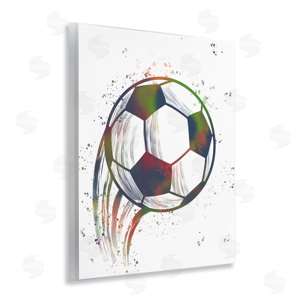 Marcus Prime Splatter Soccer Ball Wall Plaque Art Print