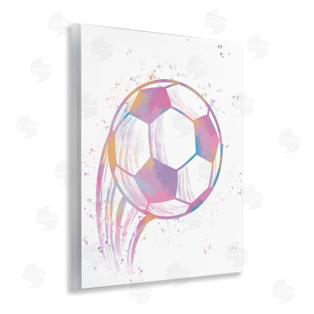 Marcus Prime Fast Pastel Soccer Ball Wall Plaque Art Print
