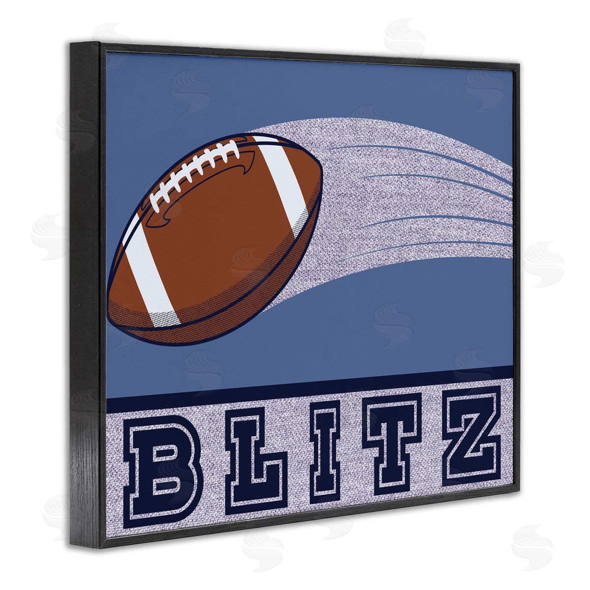 Marcus Prime Blitz Vintage Football Black Framed Giclee Art Print