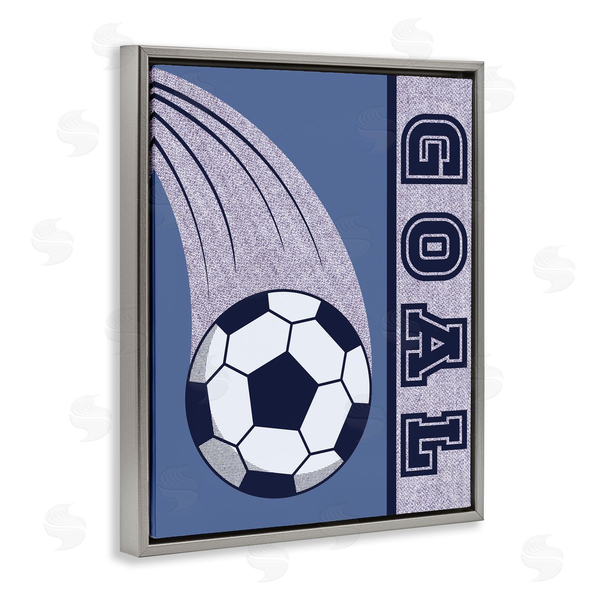 Marcus Prime Goal Vintage Soccer Gray Floating Frame Canvas Art Print
