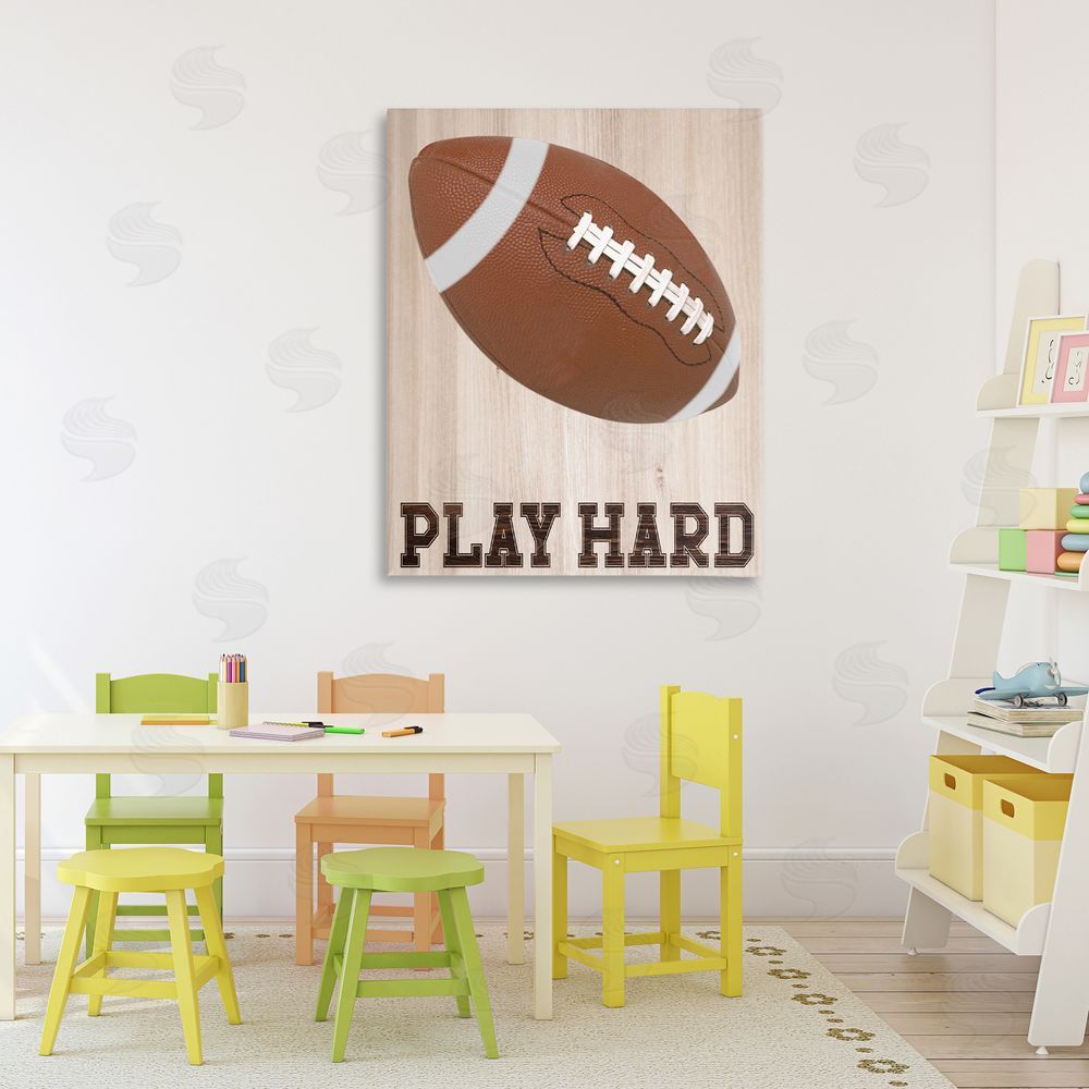 Marcus Prime Play Hard Football Printed Wall Art in Room