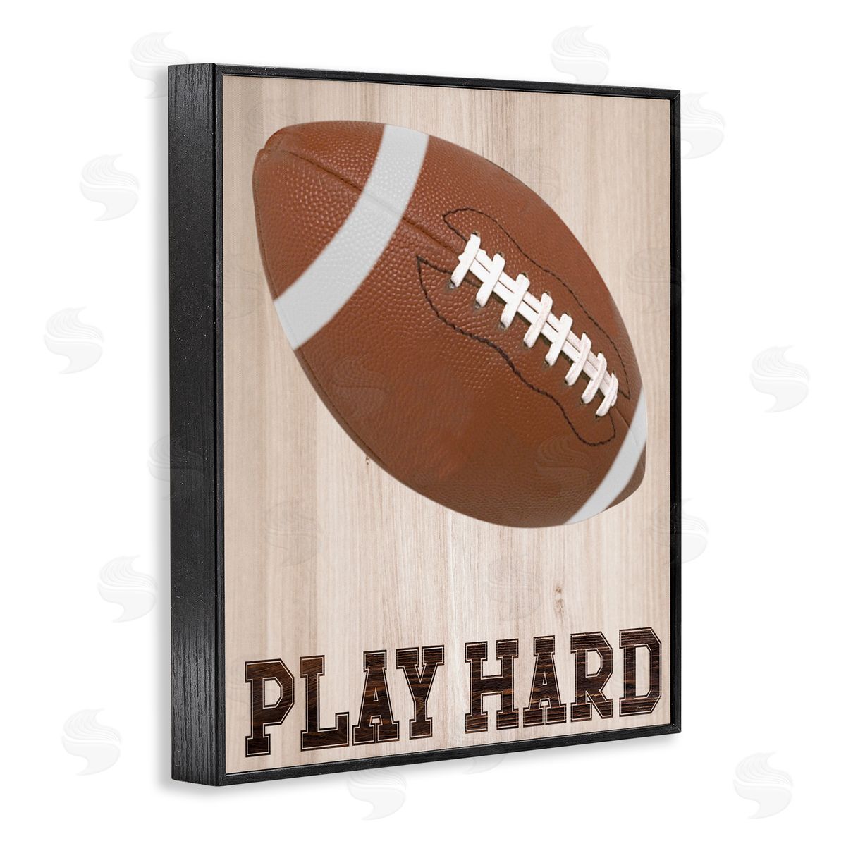 Marcus Prime Play Hard Football Black Framed Giclee Art Print