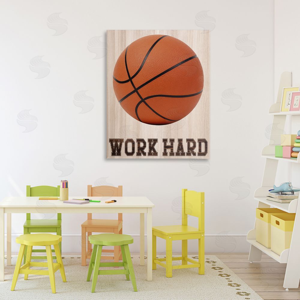 Marcus Prime Work Hard Basketball Printed Wall Art in Room