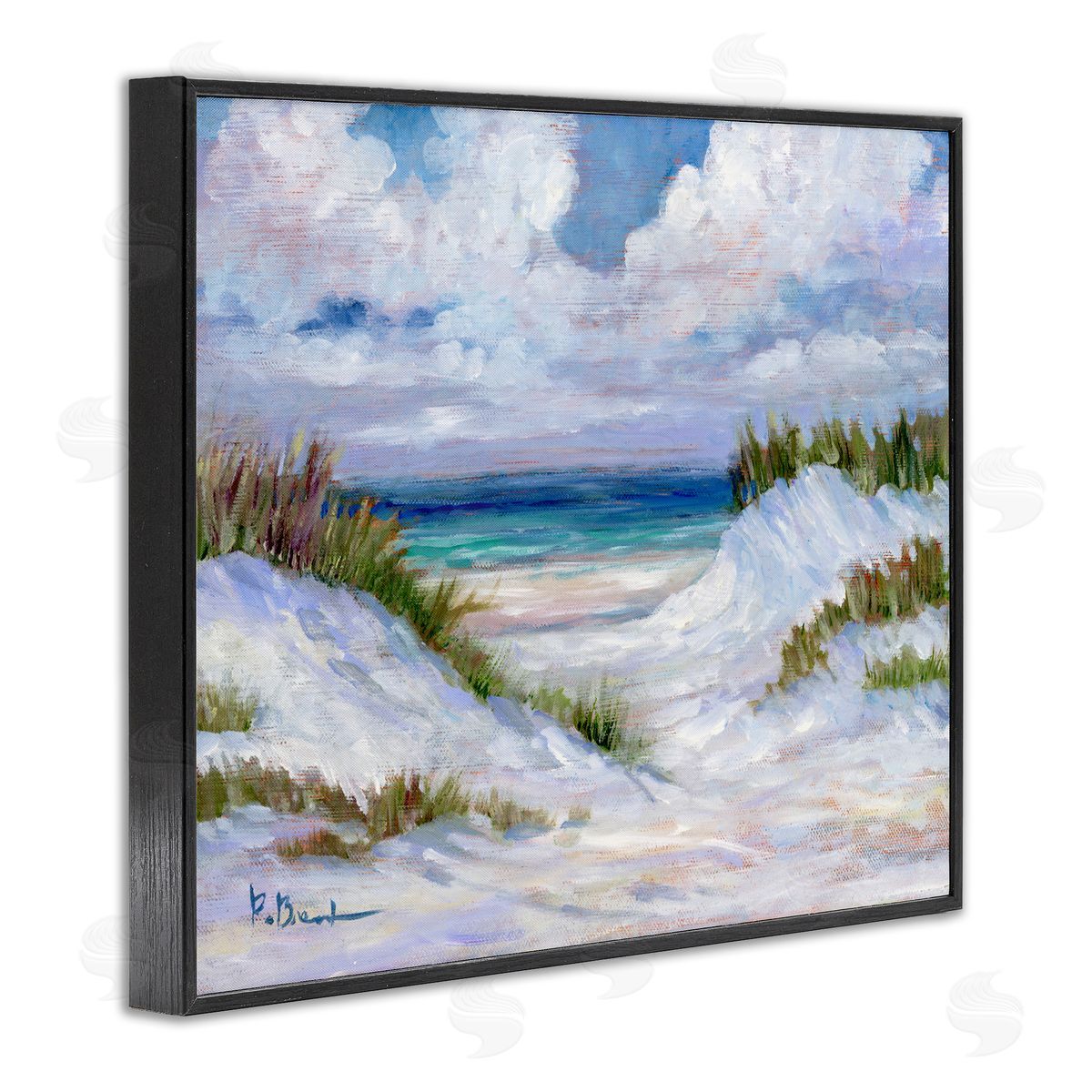 Paul Brent Gulf Dunescape Scene Black Framed Giclee Art Print
