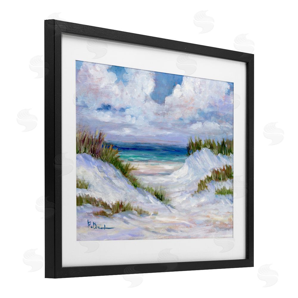 Paul Brent Gulf Dunescape Scene Black Framed Print Under Glass Art