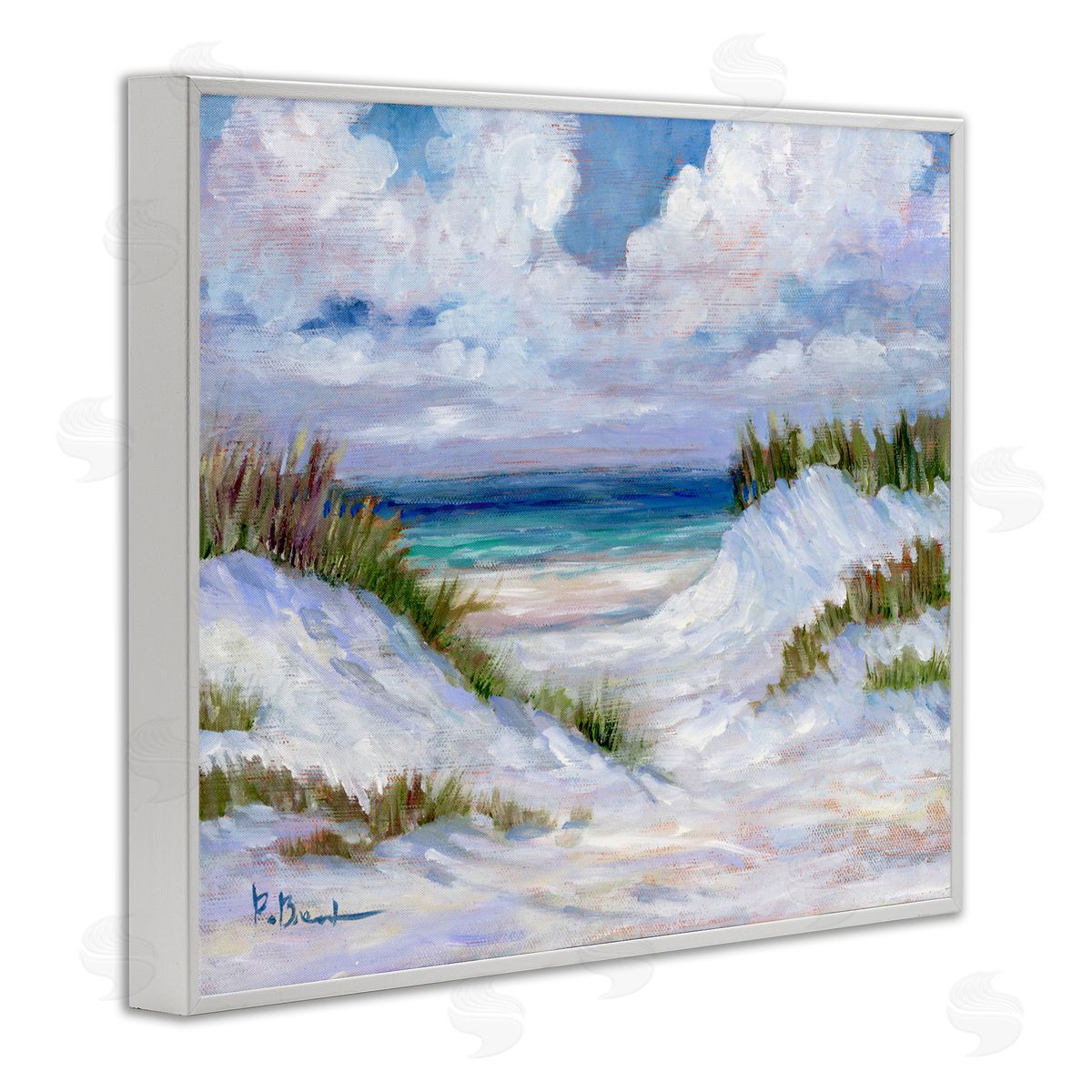Paul Brent Gulf Dunescape Scene White Frame Giclee Art Print