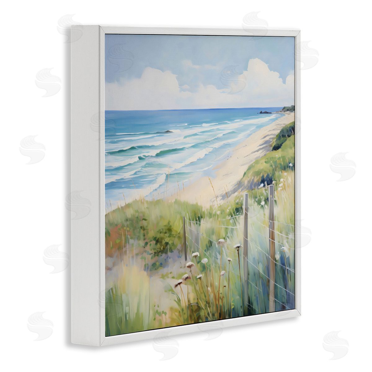Creative Studio Along The Coast Scenic View White Frame Giclee Art Print