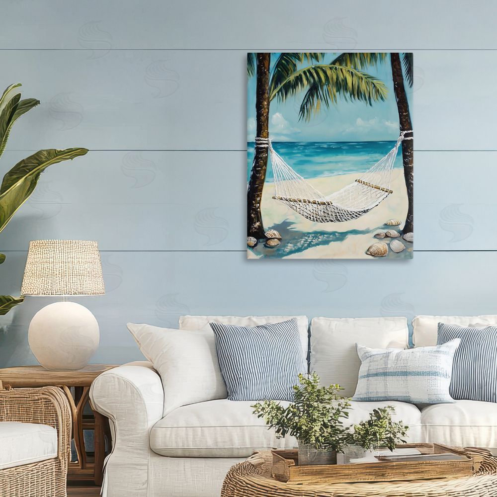 Franklyn Gregory Breezy Coastal Hammock Canvas Art on Wall