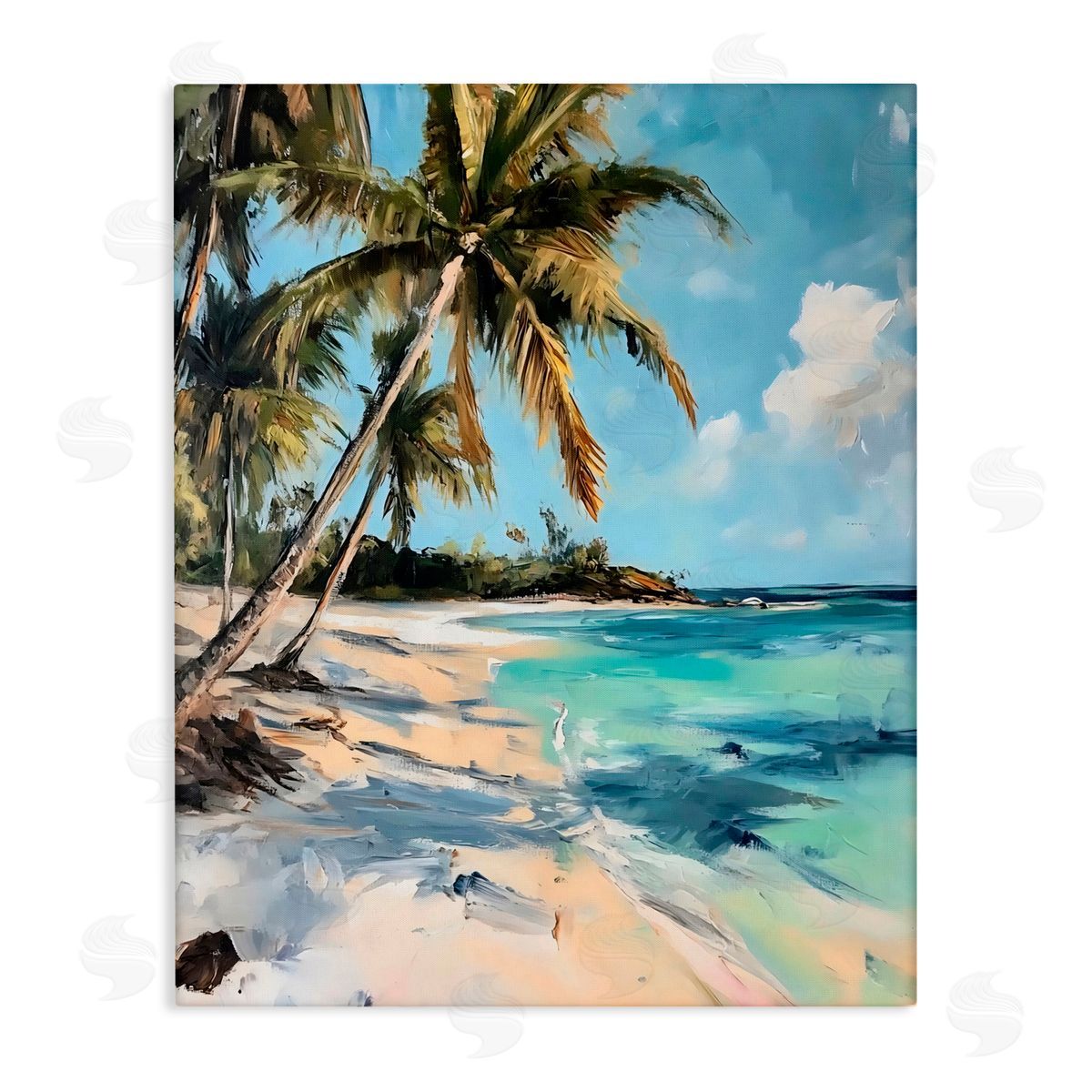 Franklyn Gregory Tranquil Tropical Coastline Canvas Wall Art Print