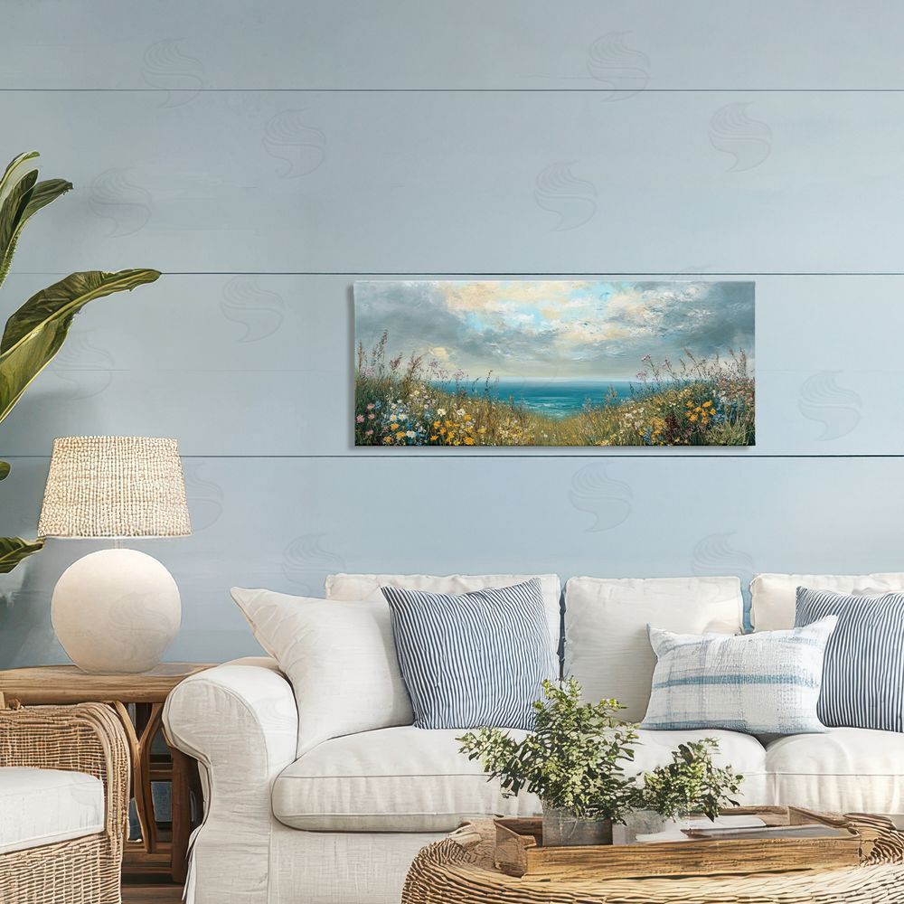 Petal Prints Design Scenic Coastal Flowers Landscape Canvas Art on Wall