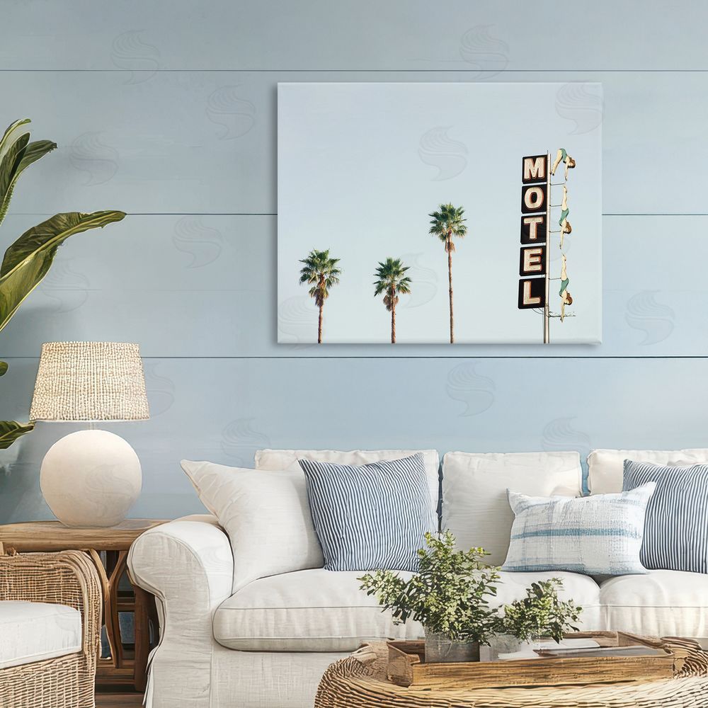 Sisi and Seb Diving Ladies Motel Sign Canvas Art on Wall