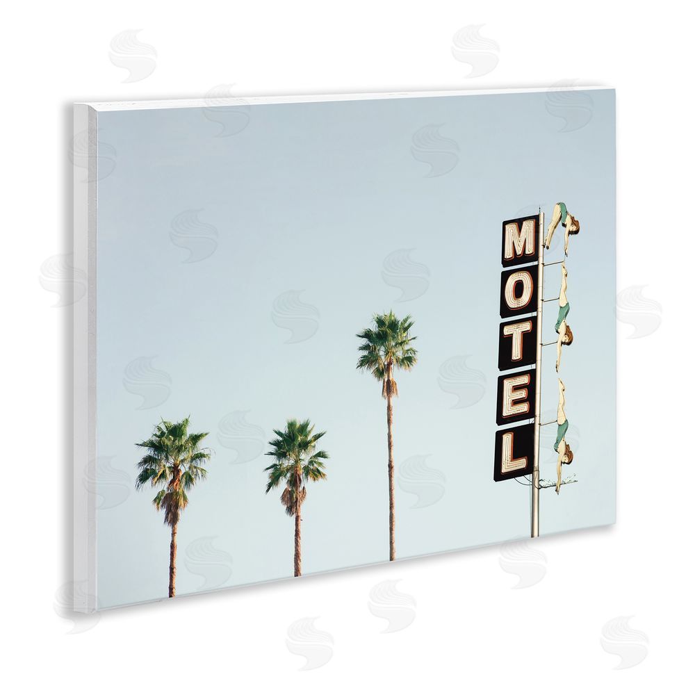 Sisi and Seb Diving Ladies Motel Sign Wall Plaque Art Print