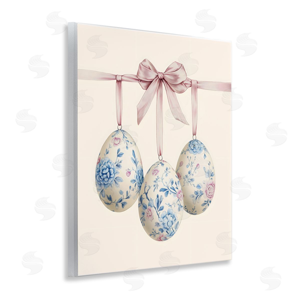 Arlington Prints Floral Coquette Easter Eggs Wall Plaque Art Print