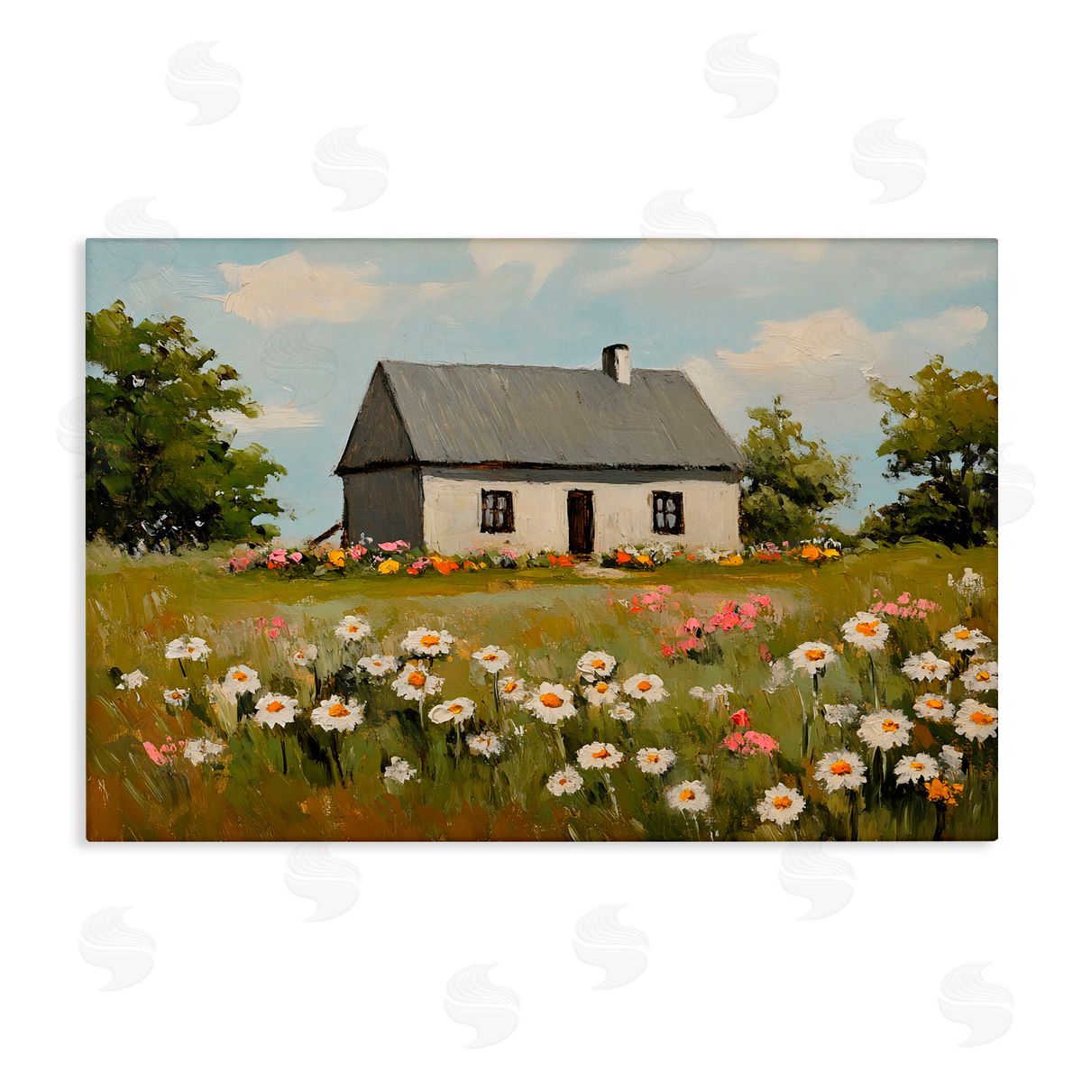 Franklyn Gregory Cottagecore Daisy Field Canvas Wall Art Print