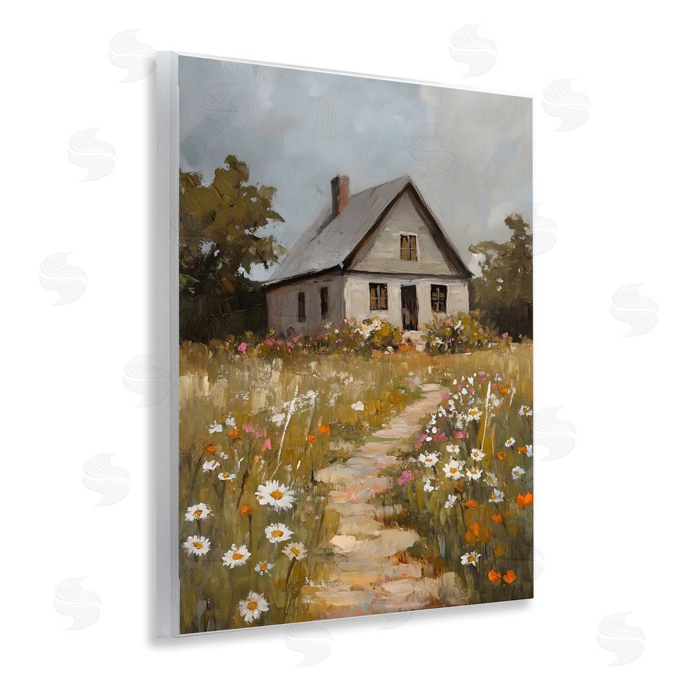 Franklyn Gregory Daisies Up Cottage Path Wall Plaque Art Print