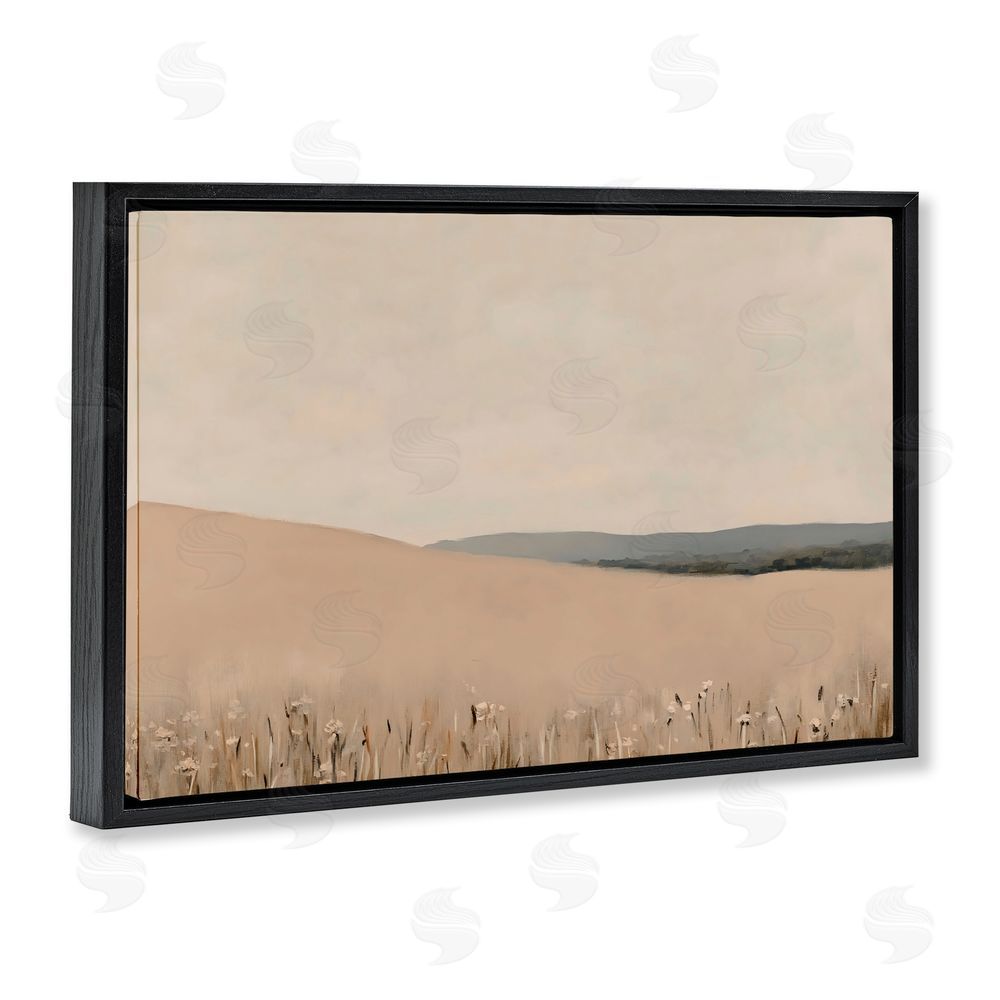 Franklyn Gregory Fields Of Blush Landscape Black Floating Frame Canvas Wall Art Print