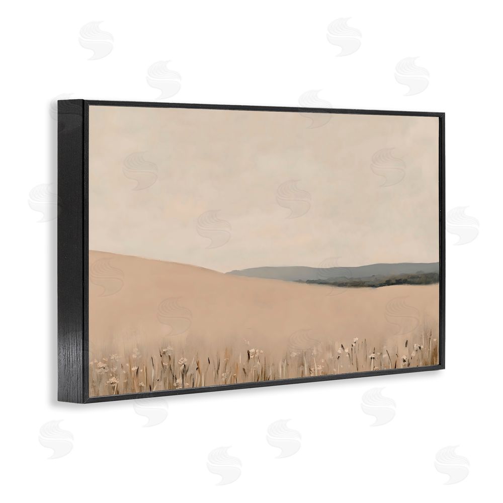 Franklyn Gregory Fields Of Blush Landscape Black Framed Giclee Wall Art Print