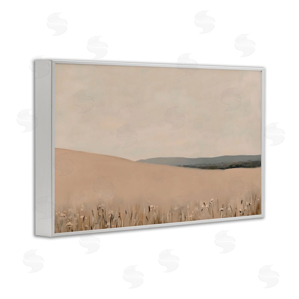 Franklyn Gregory Fields Of Blush Landscape White Framed Giclee Wall Art Print