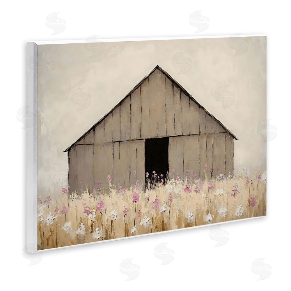 Franklyn Gregory Muted Barn in Meadow Wall Plaque Art Print