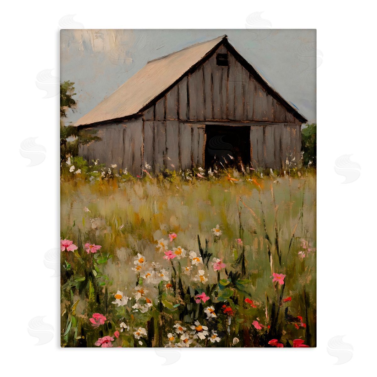 Franklyn Gregory Old Floral Barn View Canvas Wall Art Print