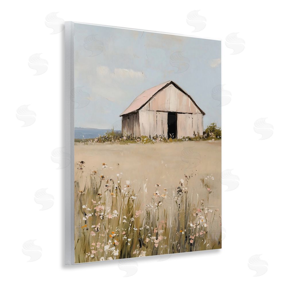 Franklyn Gregory Pretty Pink Barn Landscape Wall Plaque Art Print