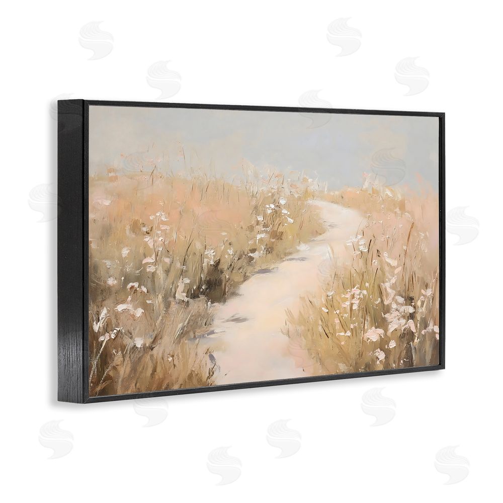 Franklyn Gregory White Wildflower Path Black Framed Giclee Wall Art Print