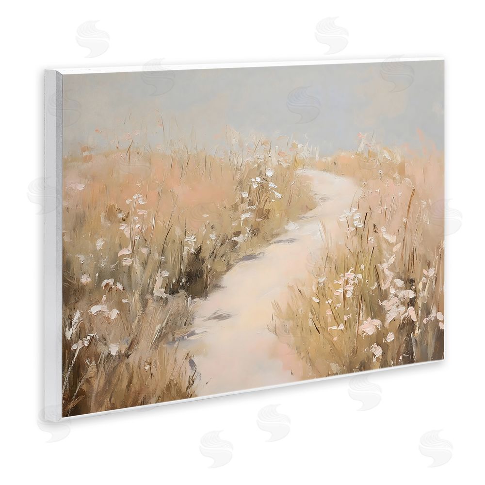 Franklyn Gregory White Wildflower Path Wall Plaque Art Print