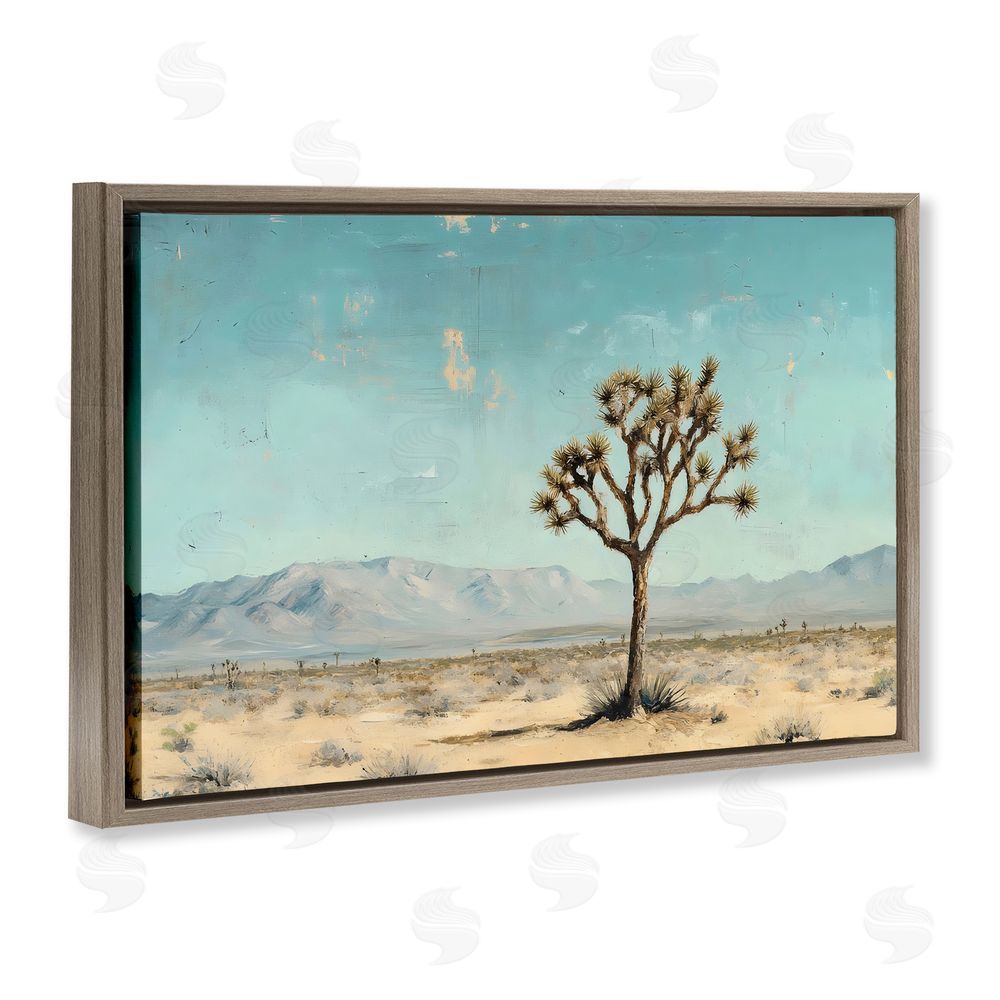Franklyn Gregory Stretch Of Desert Expanse Brown Floating Frame Canvas Wall Art Print