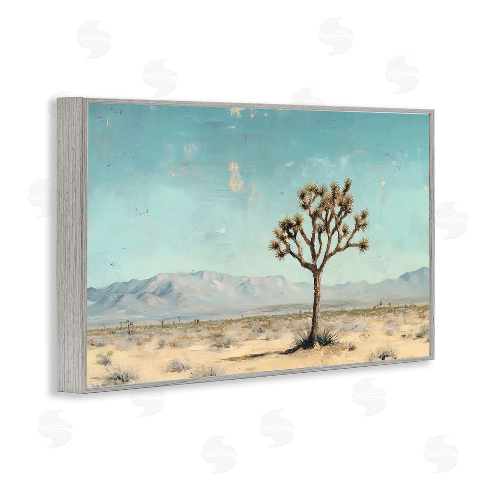Franklyn Gregory Stretch Of Desert Expanse Gray Framed Giclee Wall Art Print