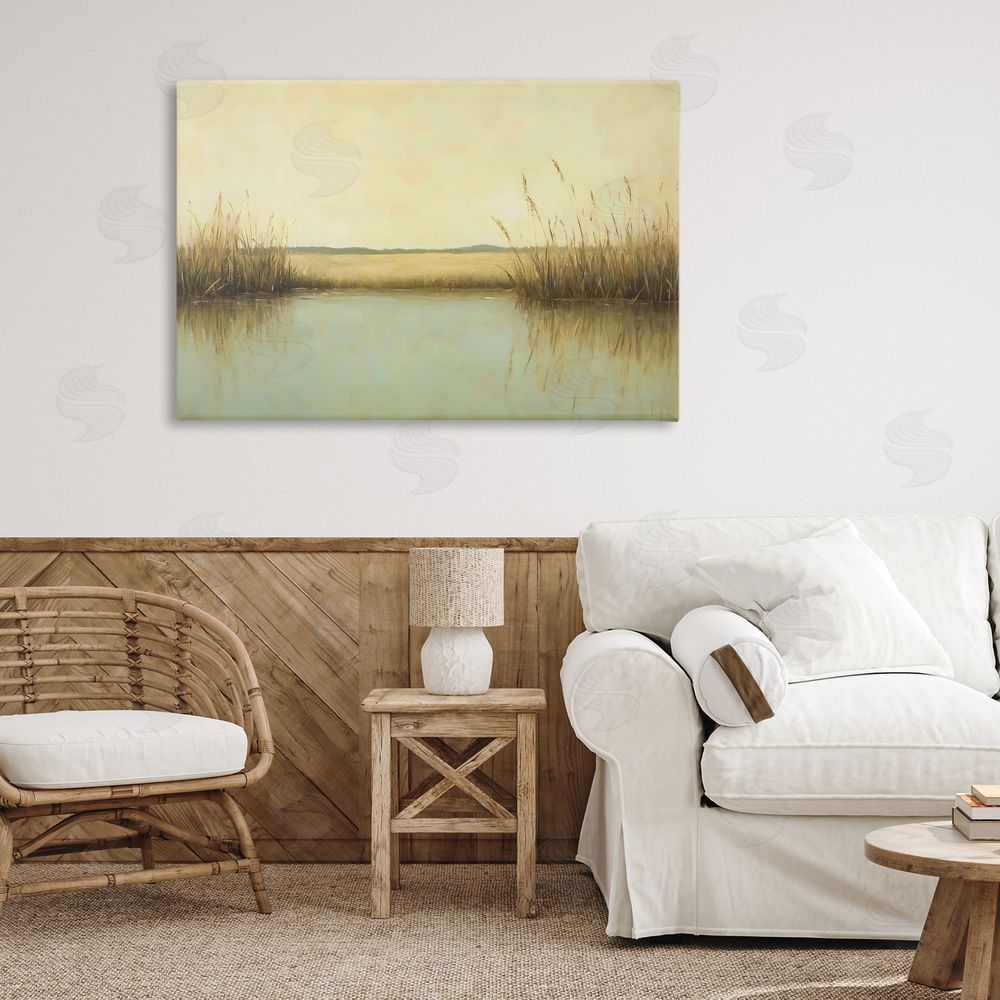 Franklyn Gregory Reeds Along The River Canvas Art on Wall