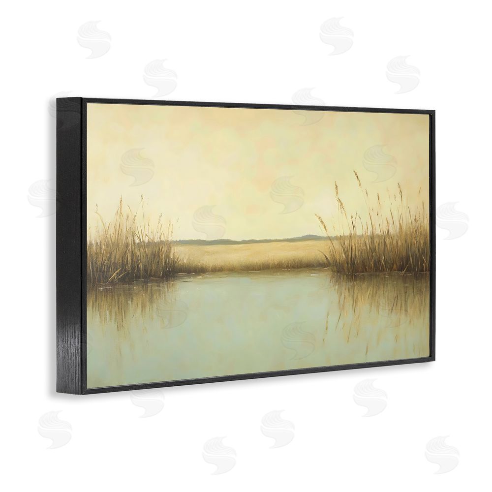 Franklyn Gregory Reeds Along The River Black Framed Giclee Wall Art Print