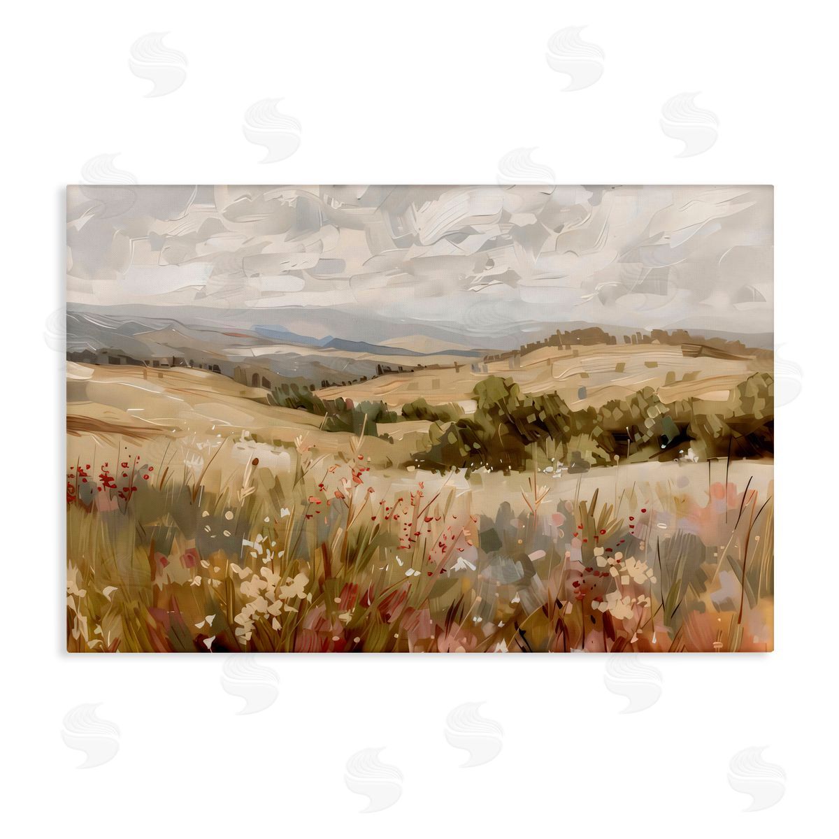Creative Studio Golden Hour Hill Landscape Canvas Wall Art Print