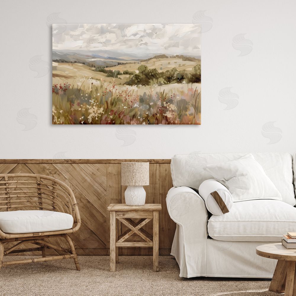 Creative Studio Golden Hour Hill Landscape Canvas Art on Wall