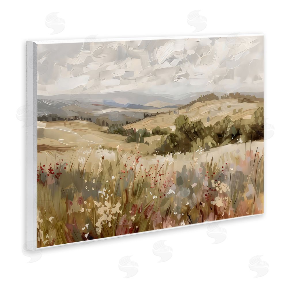 Creative Studio Golden Hour Hill Landscape Wall Plaque Art Print