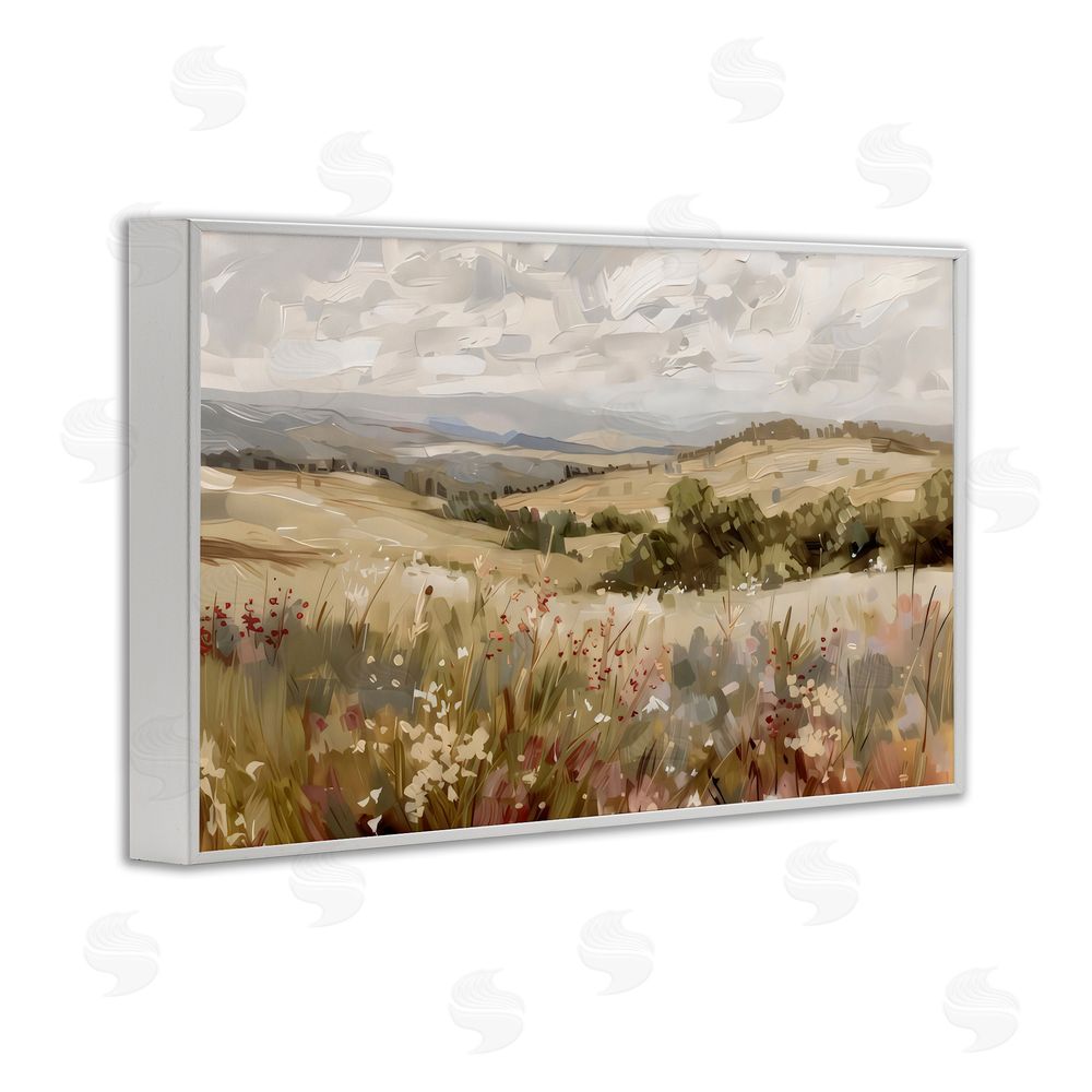 Creative Studio Golden Hour Hill Landscape White Framed Giclee Wall Art Print