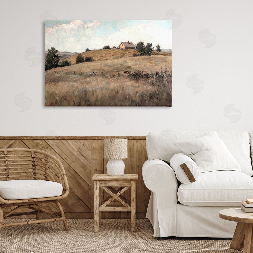 Petal Prints Design Western Landscape Rolling Hill Canvas Art on Wall