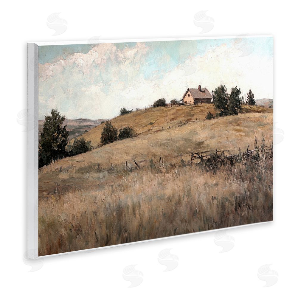 Petal Prints Design Western Landscape Rolling Hill Wall Plaque Art Print