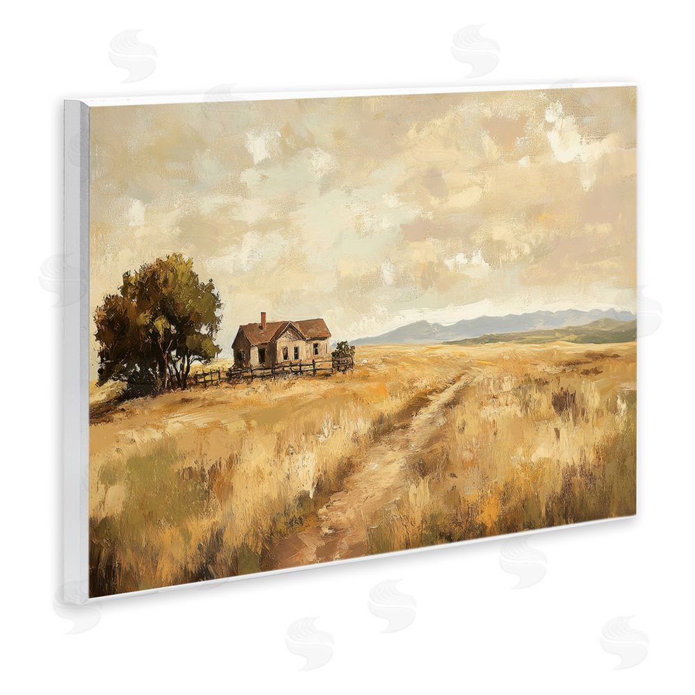 Petal Prints Design Western Landscape Farmhouse Hill Wall Plaque Art Print