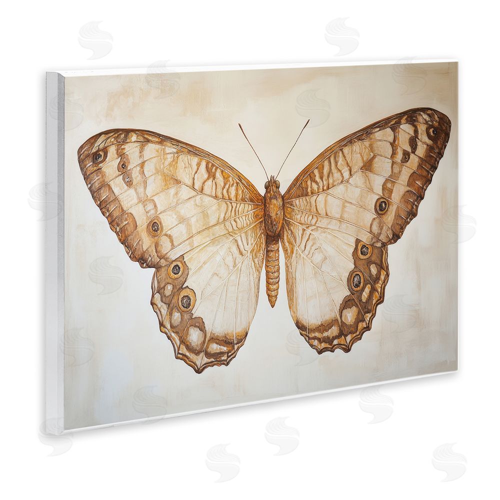 Petal Prints Design Vintage Sepia Moth Illustration Wall Plaque Art Print