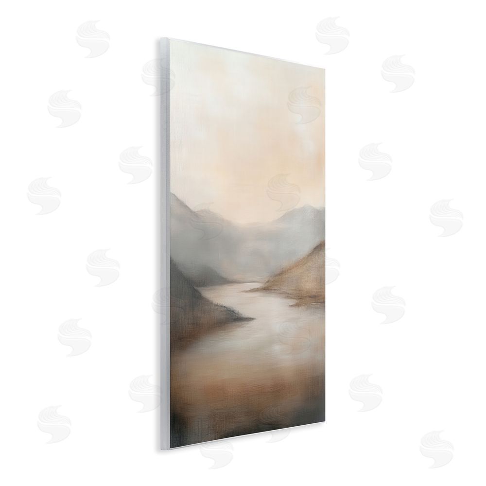 Petal Prints Design Formed by Mountains Landscape Wall Plaque Art Print