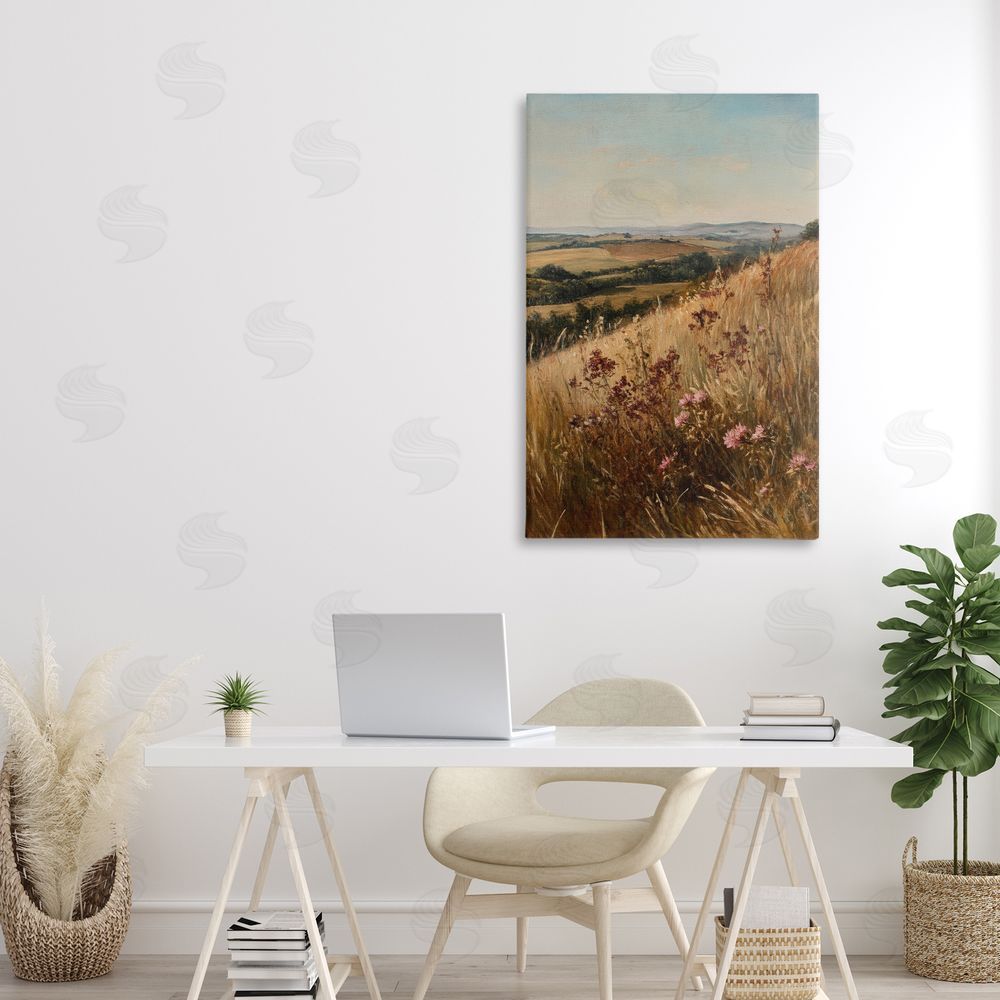 Petal Prints Design Simplistic Places Countryside Hill Canvas Art on Wall