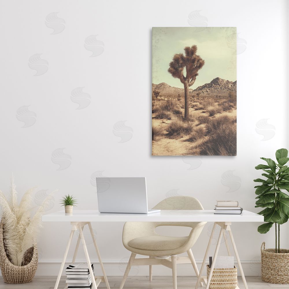 Petal Prints Design Lone Tree in Desert Canvas Art on Wall