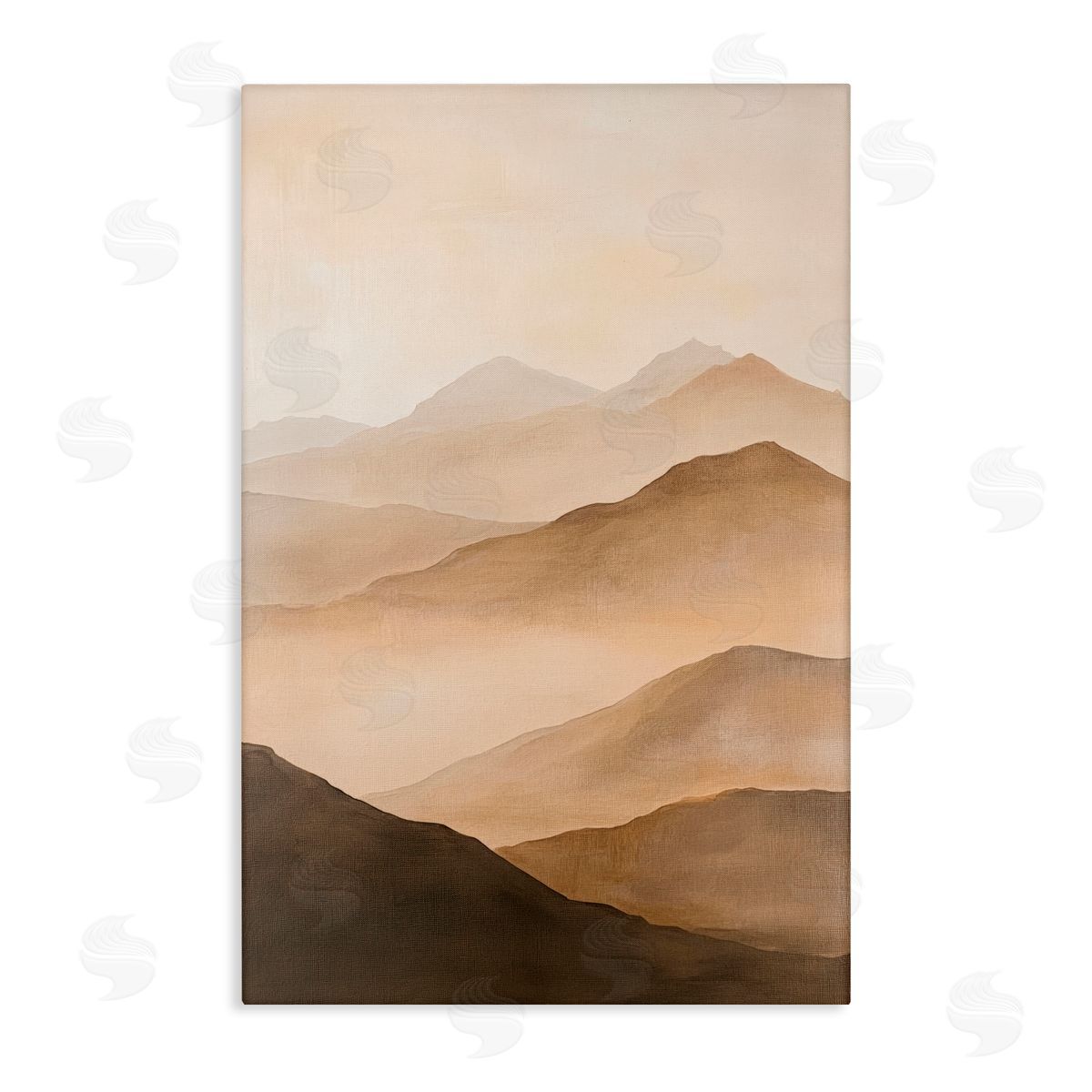 Petal Prints Design Moody Mountains Foggy Landscape Canvas Wall Art Print