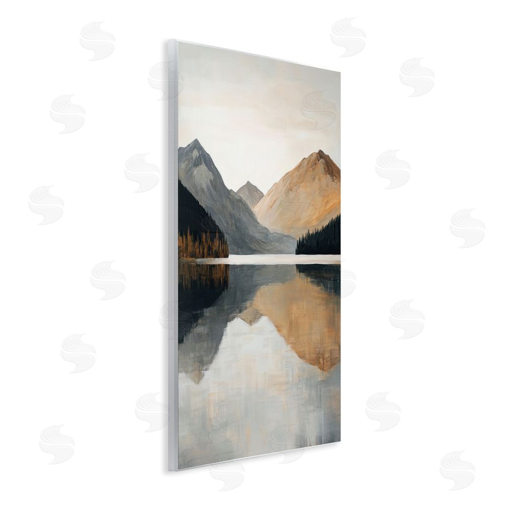Petal Prints Design Terracotta Reflection Mountain Range Wall Plaque Art Print