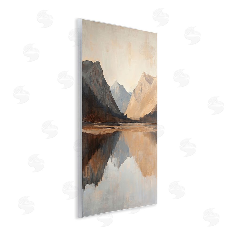 Petal Prints Design Terracotta Reflections Lake Landscape Wall Plaque Art Print