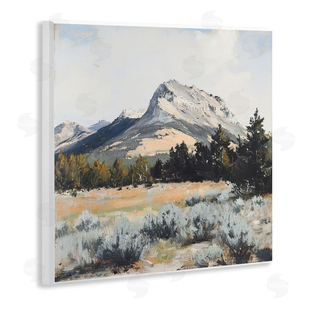 Petal Prints Design Desert Mountains and Forest Landscape Wall Plaque Art Print
